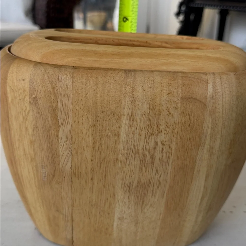 Crate & Barrel Wooden Ice Bucket